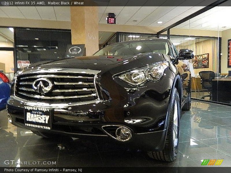 Malbec Black / Wheat 2012 Infiniti FX 35 AWD