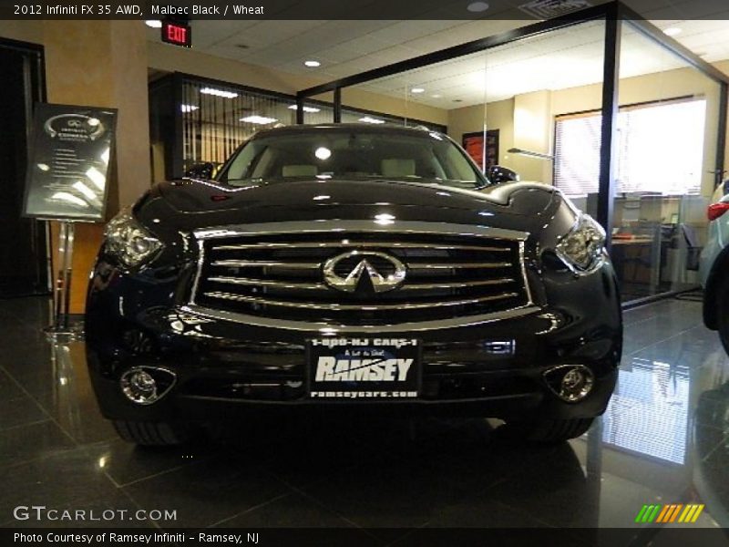 Malbec Black / Wheat 2012 Infiniti FX 35 AWD