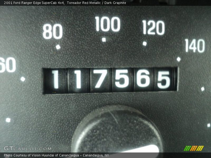 Toreador Red Metallic / Dark Graphite 2001 Ford Ranger Edge SuperCab 4x4