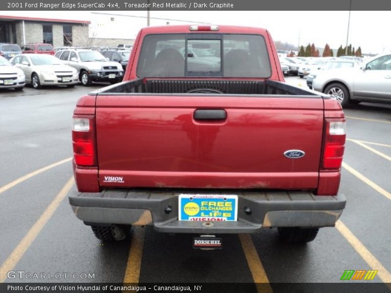 Toreador Red Metallic / Dark Graphite 2001 Ford Ranger Edge SuperCab 4x4