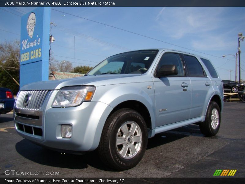 Light Ice Blue Metallic / Stone 2008 Mercury Mariner V6 4WD