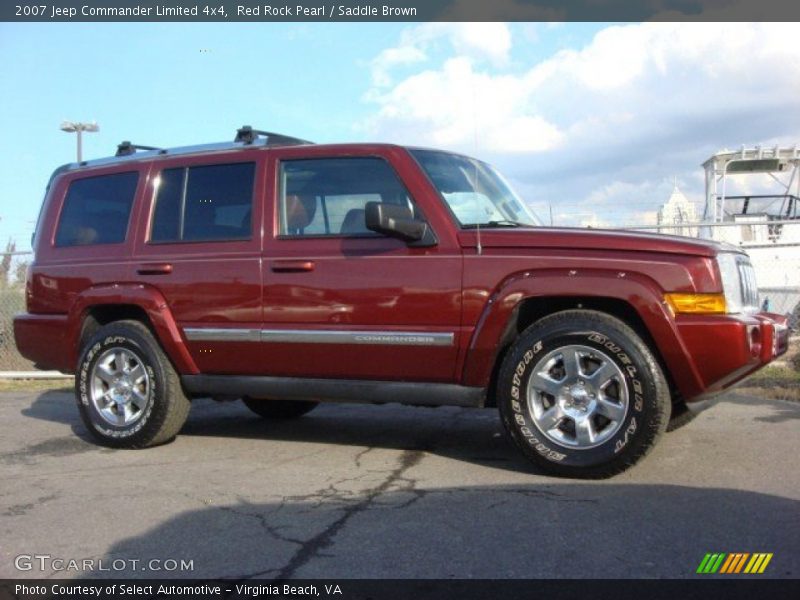 Red Rock Pearl / Saddle Brown 2007 Jeep Commander Limited 4x4