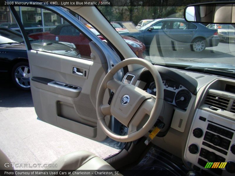 Light Ice Blue Metallic / Stone 2008 Mercury Mariner V6 4WD