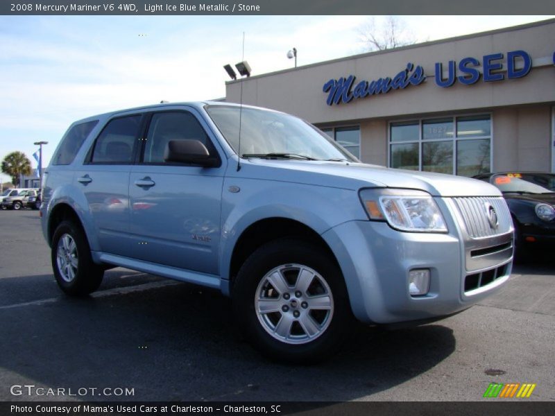 Light Ice Blue Metallic / Stone 2008 Mercury Mariner V6 4WD