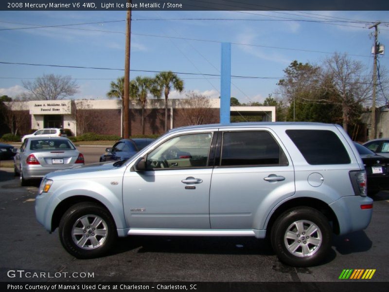 Light Ice Blue Metallic / Stone 2008 Mercury Mariner V6 4WD