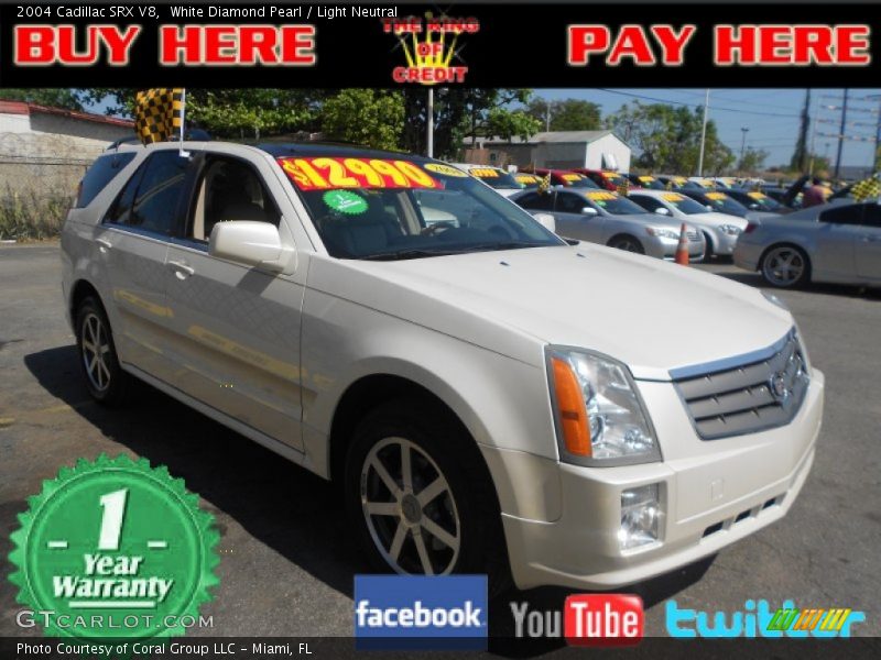 White Diamond Pearl / Light Neutral 2004 Cadillac SRX V8