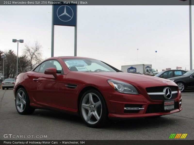 Mars Red / Black 2012 Mercedes-Benz SLK 250 Roadster