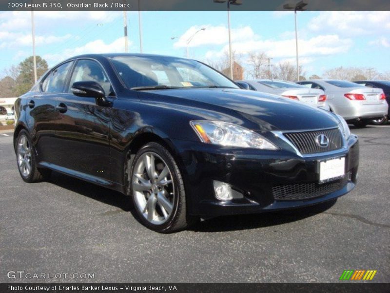 Obsidian Black / Black 2009 Lexus IS 350