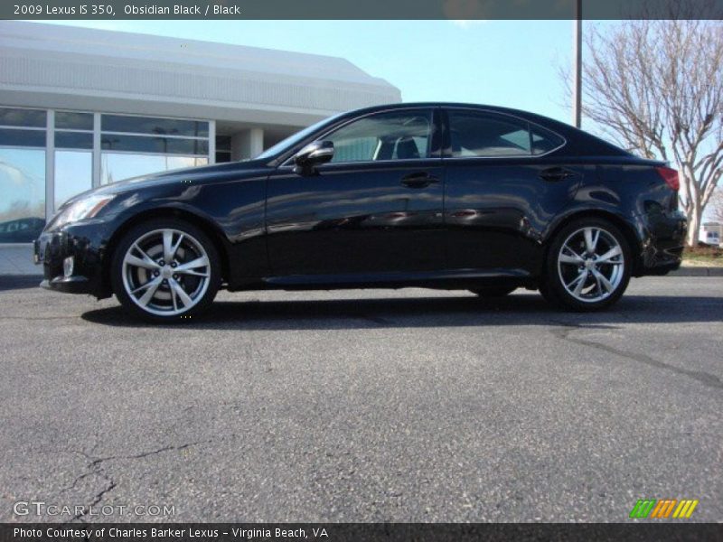 Obsidian Black / Black 2009 Lexus IS 350