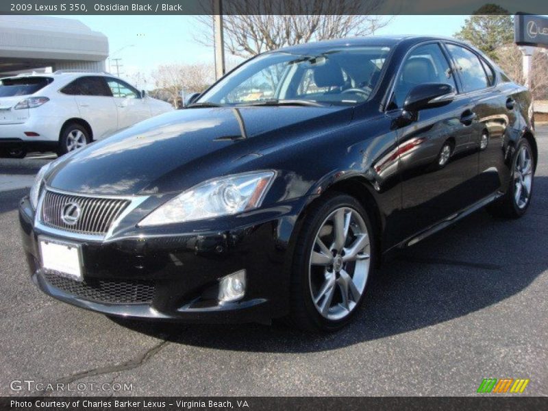 Obsidian Black / Black 2009 Lexus IS 350