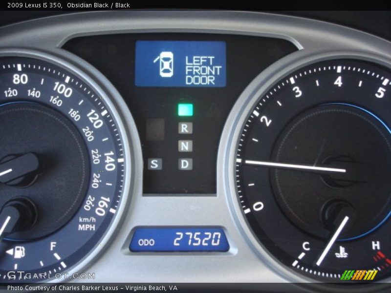 Obsidian Black / Black 2009 Lexus IS 350