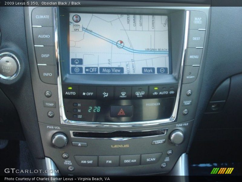 Obsidian Black / Black 2009 Lexus IS 350