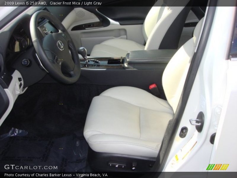 Glacier Frost Mica / Light Gray 2009 Lexus IS 250 AWD
