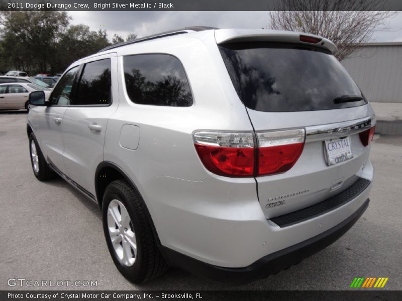 Bright Silver Metallic / Black 2011 Dodge Durango Crew