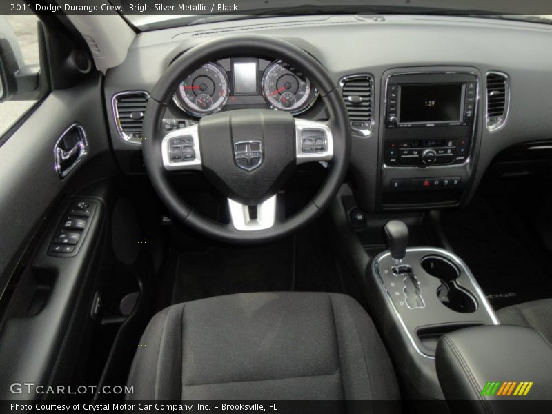 Bright Silver Metallic / Black 2011 Dodge Durango Crew
