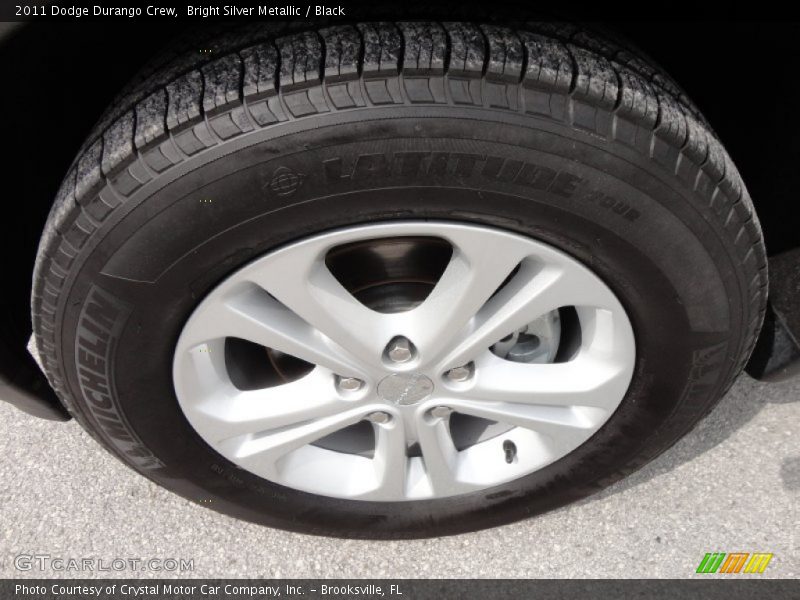 Bright Silver Metallic / Black 2011 Dodge Durango Crew