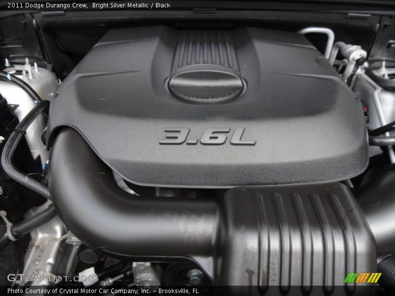 Bright Silver Metallic / Black 2011 Dodge Durango Crew