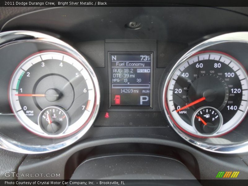 Bright Silver Metallic / Black 2011 Dodge Durango Crew