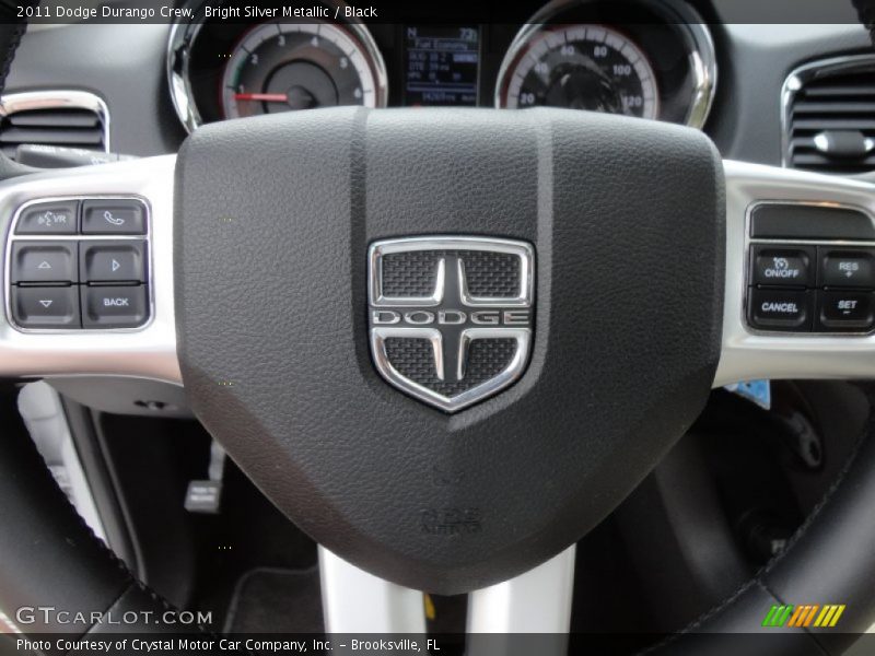 Bright Silver Metallic / Black 2011 Dodge Durango Crew
