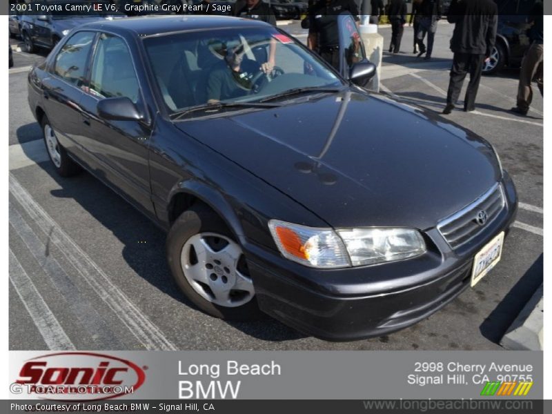 Graphite Gray Pearl / Sage 2001 Toyota Camry LE V6