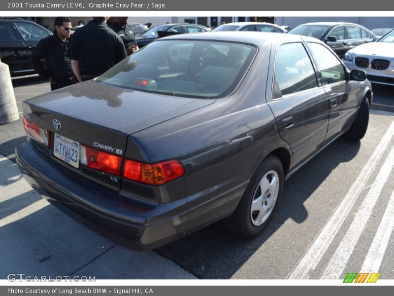 Graphite Gray Pearl / Sage 2001 Toyota Camry LE V6