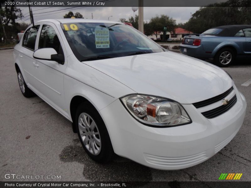 Summit White / Gray 2010 Chevrolet Cobalt LT Sedan