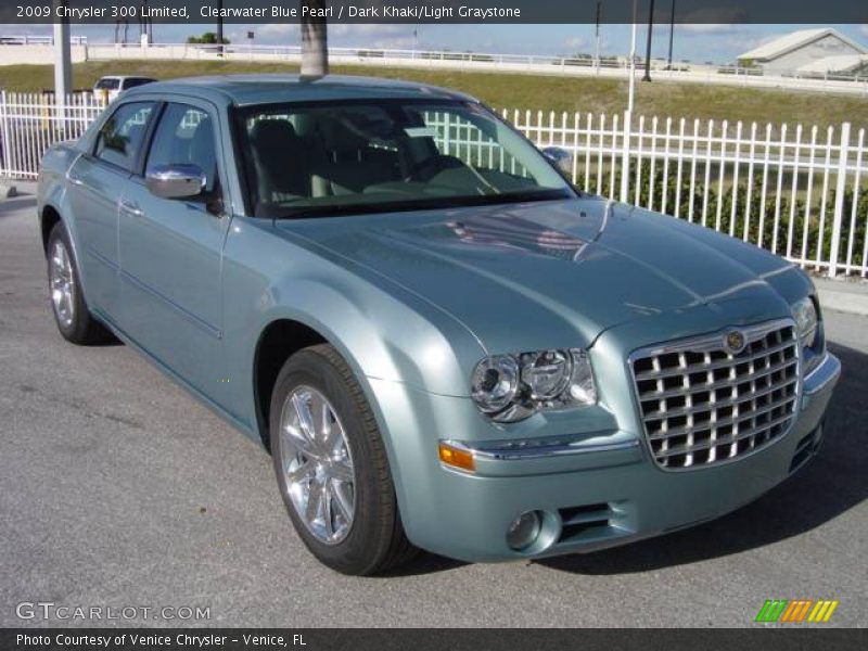 Clearwater Blue Pearl / Dark Khaki/Light Graystone 2009 Chrysler 300 Limited