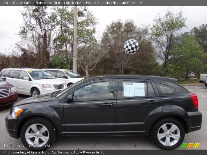 Brilliant Black Crystal Pearl / Dark Slate/Medium Graystone 2011 Dodge Caliber Mainstreet