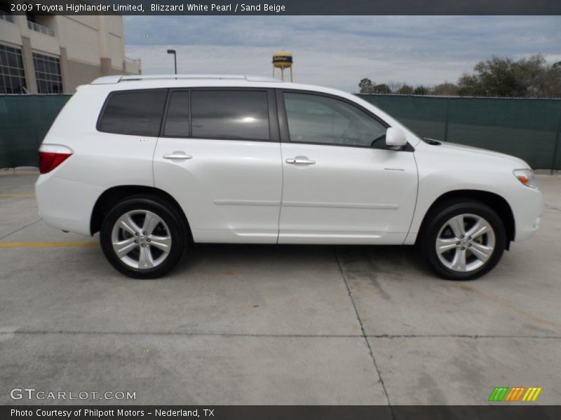 Blizzard White Pearl / Sand Beige 2009 Toyota Highlander Limited