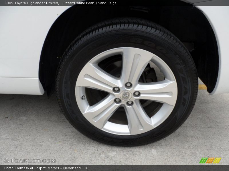 Blizzard White Pearl / Sand Beige 2009 Toyota Highlander Limited