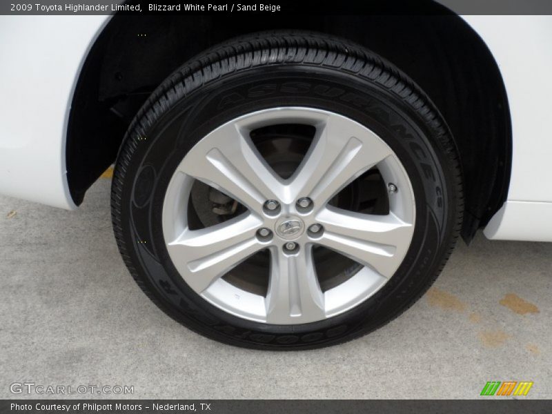Blizzard White Pearl / Sand Beige 2009 Toyota Highlander Limited