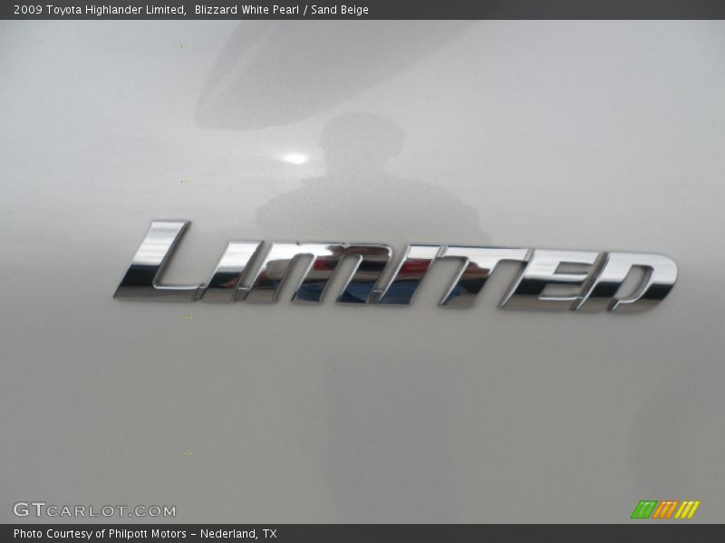 Blizzard White Pearl / Sand Beige 2009 Toyota Highlander Limited