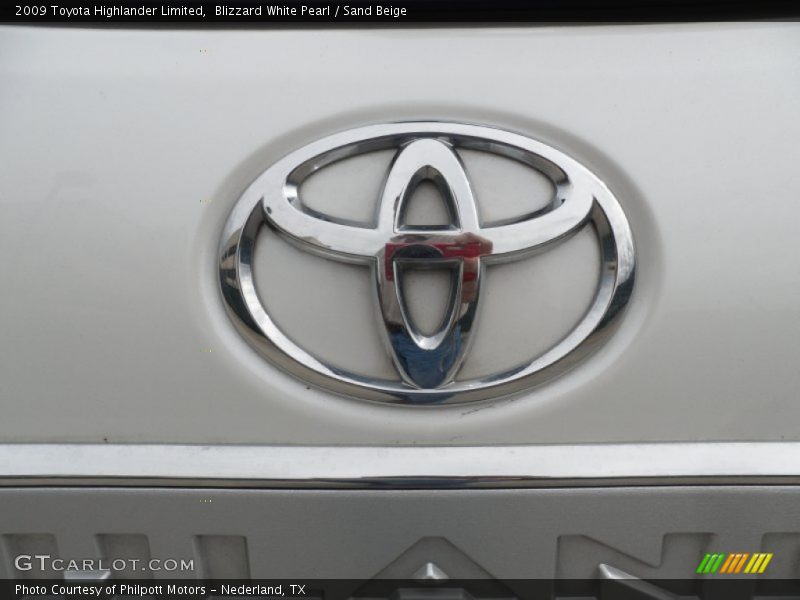 Blizzard White Pearl / Sand Beige 2009 Toyota Highlander Limited