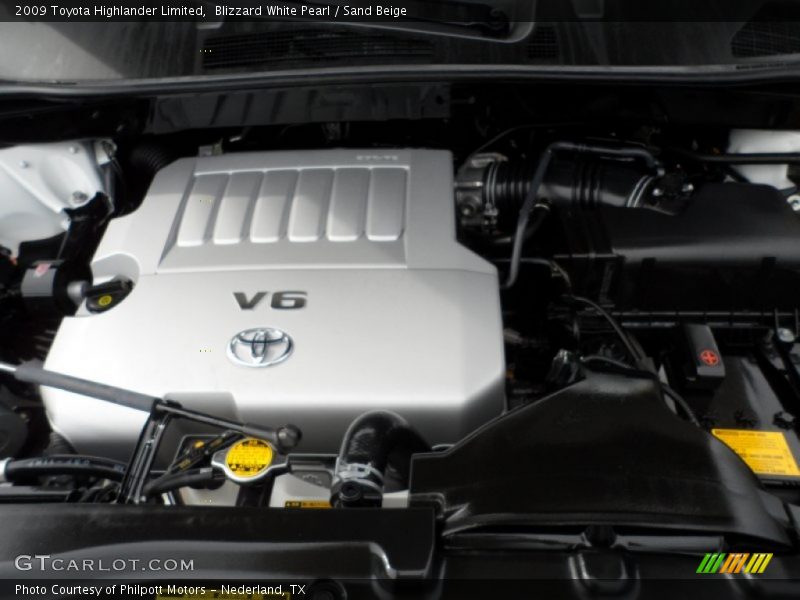 Blizzard White Pearl / Sand Beige 2009 Toyota Highlander Limited