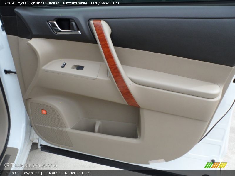 Blizzard White Pearl / Sand Beige 2009 Toyota Highlander Limited