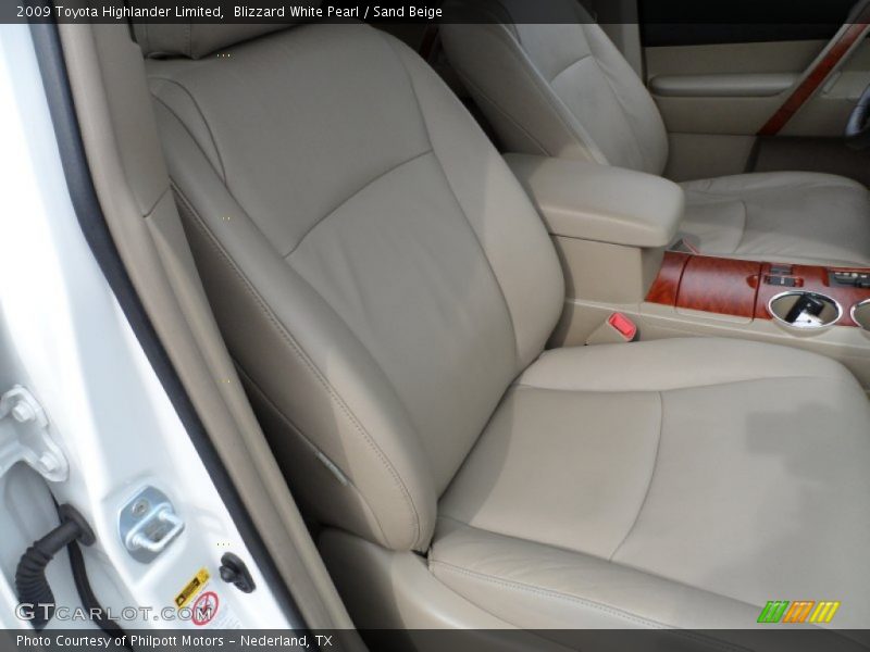 Blizzard White Pearl / Sand Beige 2009 Toyota Highlander Limited