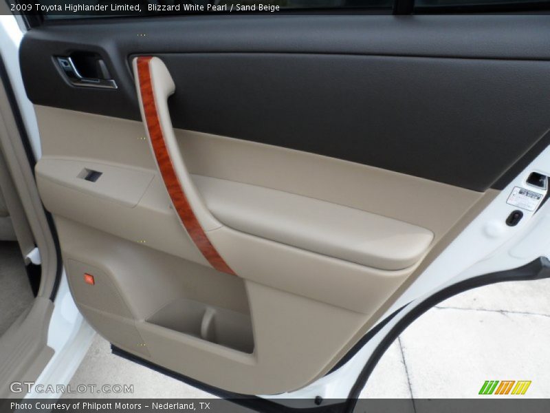 Blizzard White Pearl / Sand Beige 2009 Toyota Highlander Limited