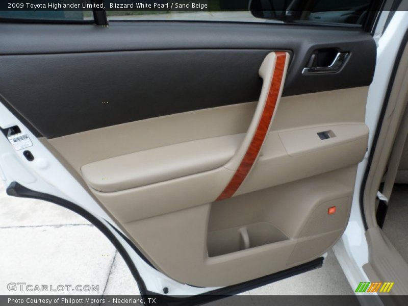 Blizzard White Pearl / Sand Beige 2009 Toyota Highlander Limited