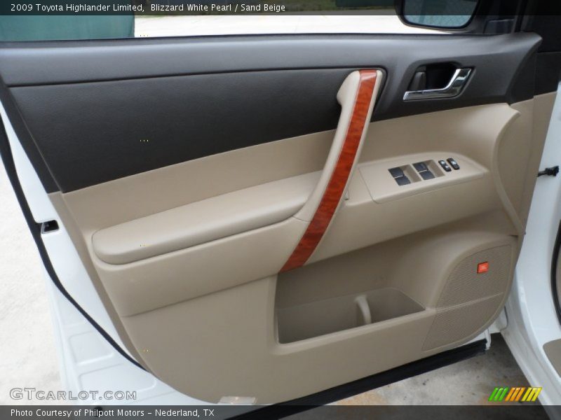 Blizzard White Pearl / Sand Beige 2009 Toyota Highlander Limited