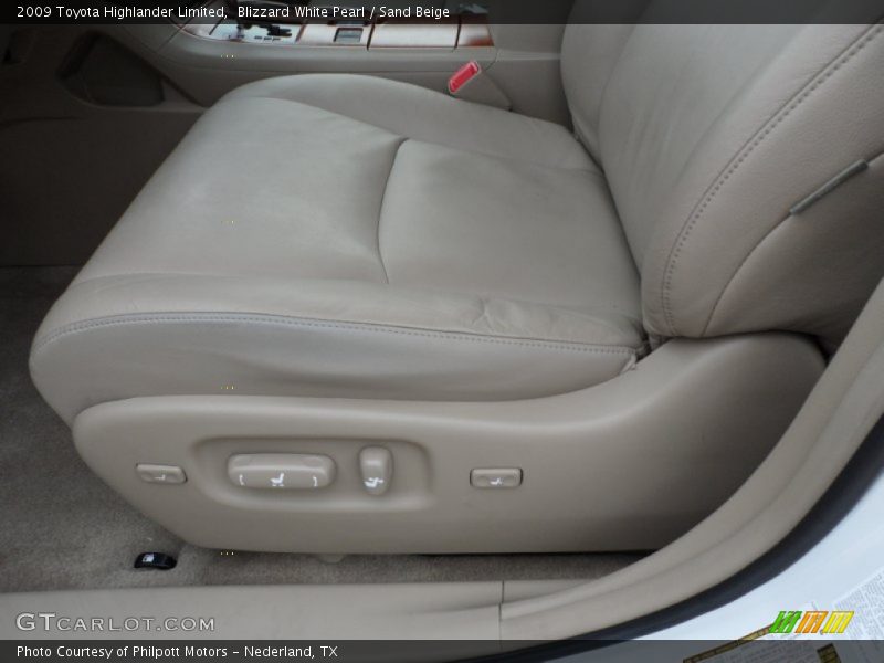 Blizzard White Pearl / Sand Beige 2009 Toyota Highlander Limited