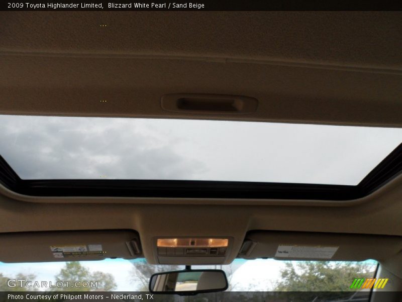 Blizzard White Pearl / Sand Beige 2009 Toyota Highlander Limited