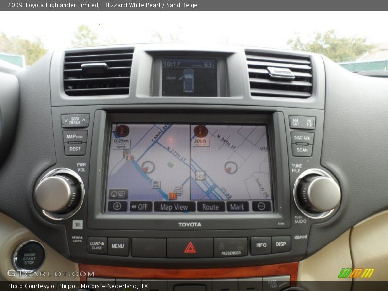 Blizzard White Pearl / Sand Beige 2009 Toyota Highlander Limited