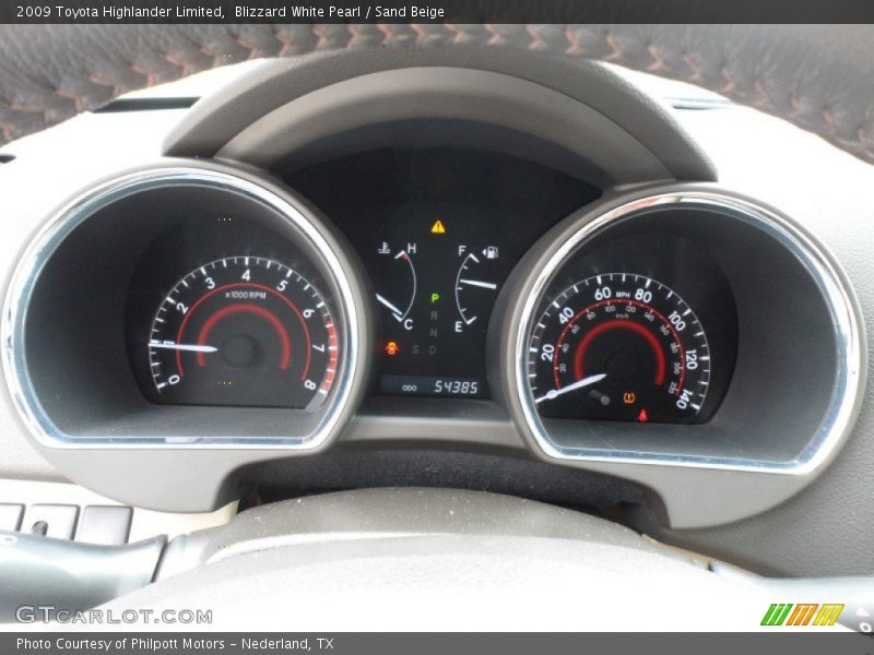Blizzard White Pearl / Sand Beige 2009 Toyota Highlander Limited