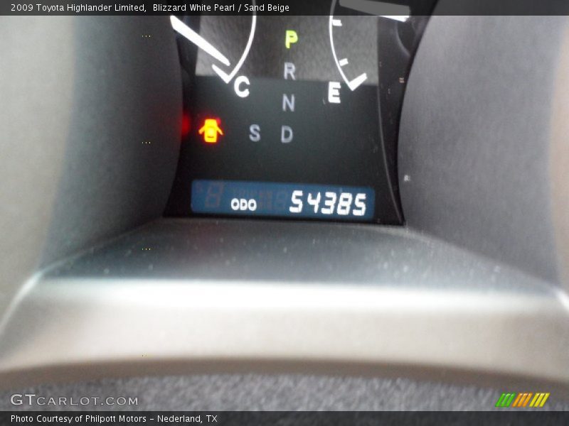 Blizzard White Pearl / Sand Beige 2009 Toyota Highlander Limited