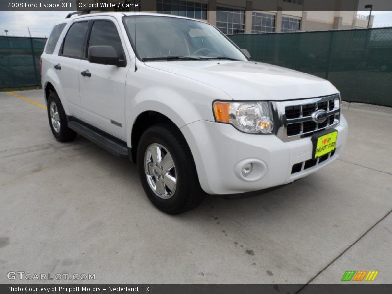 Oxford White / Camel 2008 Ford Escape XLT