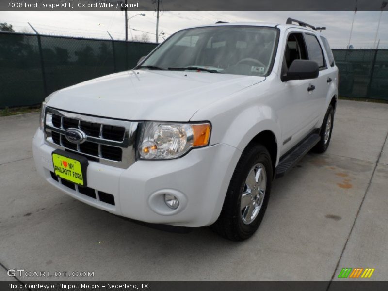 Oxford White / Camel 2008 Ford Escape XLT