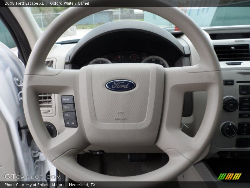 Oxford White / Camel 2008 Ford Escape XLT
