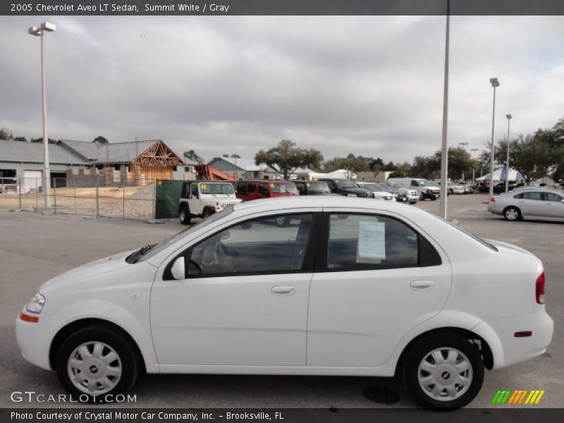 Summit White / Gray 2005 Chevrolet Aveo LT Sedan