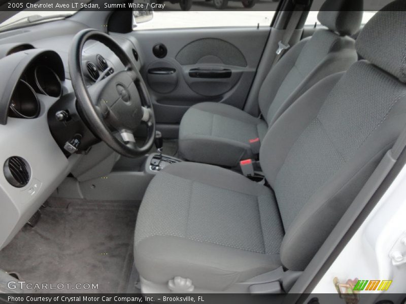Summit White / Gray 2005 Chevrolet Aveo LT Sedan