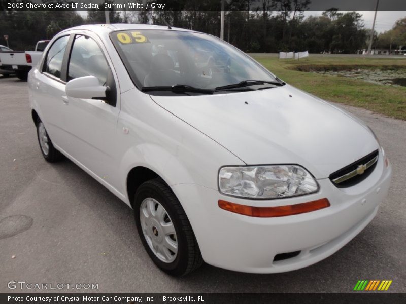 Summit White / Gray 2005 Chevrolet Aveo LT Sedan